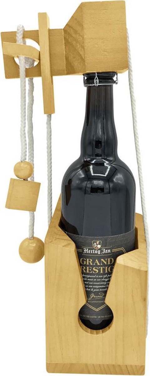 Houten Bier- of Wijnfles puzzel